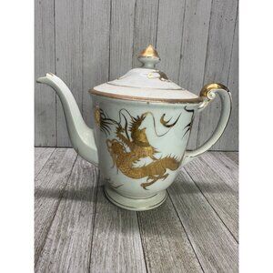 Vintage Hayasi Teapot Gold Dragon Dragonware Painted Porcelain Decorative Japan